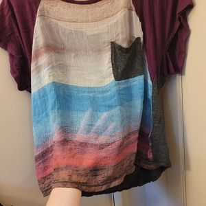 4/$10 Sale! Colorful Rewind Top XL